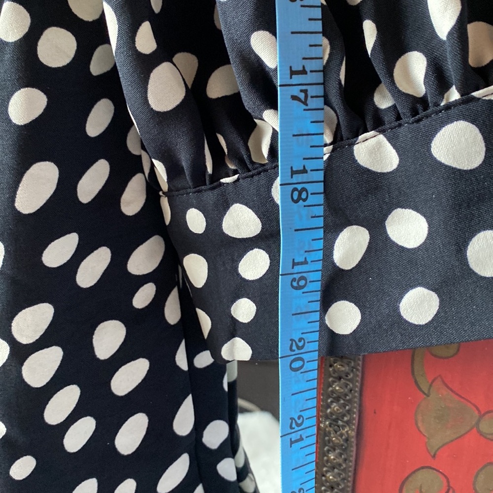 Long sleeve Dot Print Dress - Picture 6 of 7